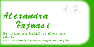 alexandra hajmasi business card